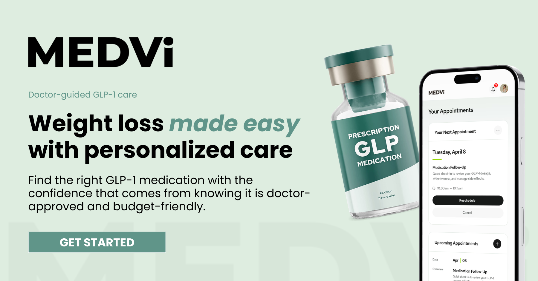Sponsored MEDVi weight-management banner